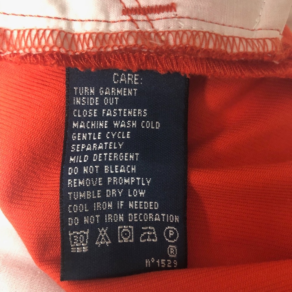 VTG Ralph‎ Lauren Equestrian Riding Pants Breeches Orange Suede Patch Womens 10 - Picture 9 of 11